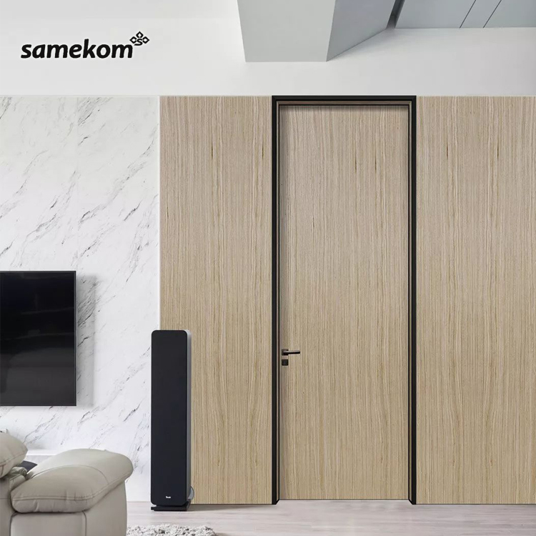Cheap Price Aluminum Wooden Panels Door Puertas White Painted HPL Interior Moulded Door for Apartment