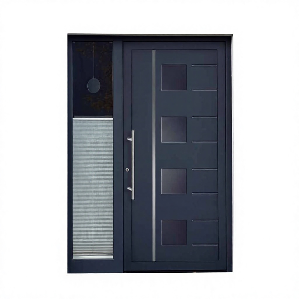 Lolands Custom Modern Aluminum Armored Door Custom Color Size Entry Door for Home Kitchen Supermarket