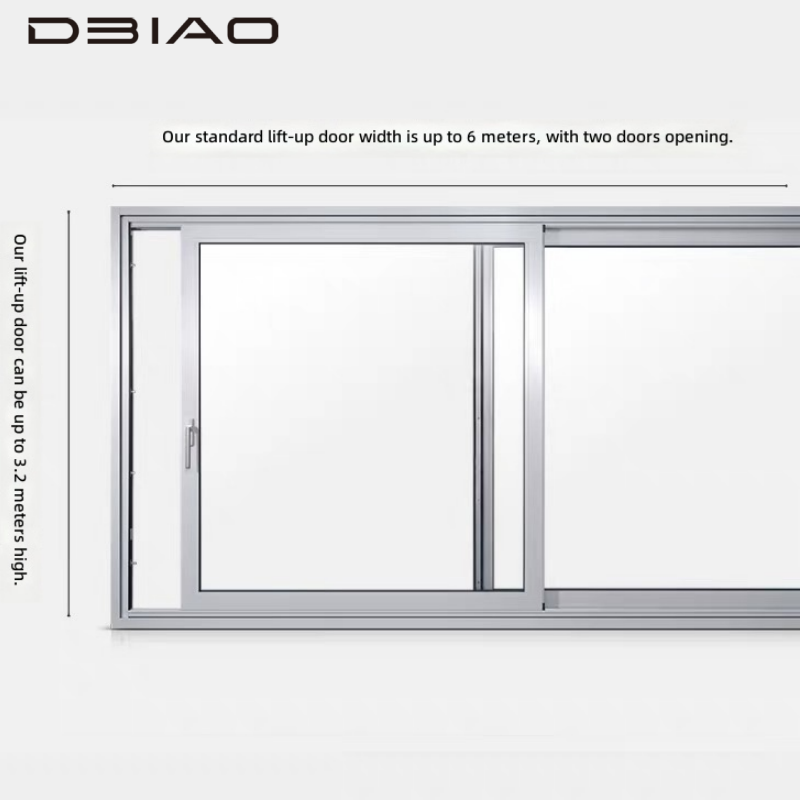 Modern Design Aluminum Alloy Sliding Door with Double Glazing Windproof for Balcony Patio Hall Slim Frame