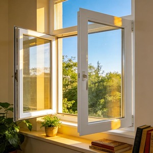 Modern villa double glazed tempered glass aluminum casement system