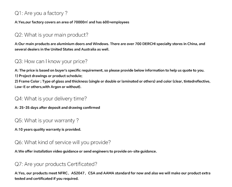 DERCHI FAQ Visual Guide