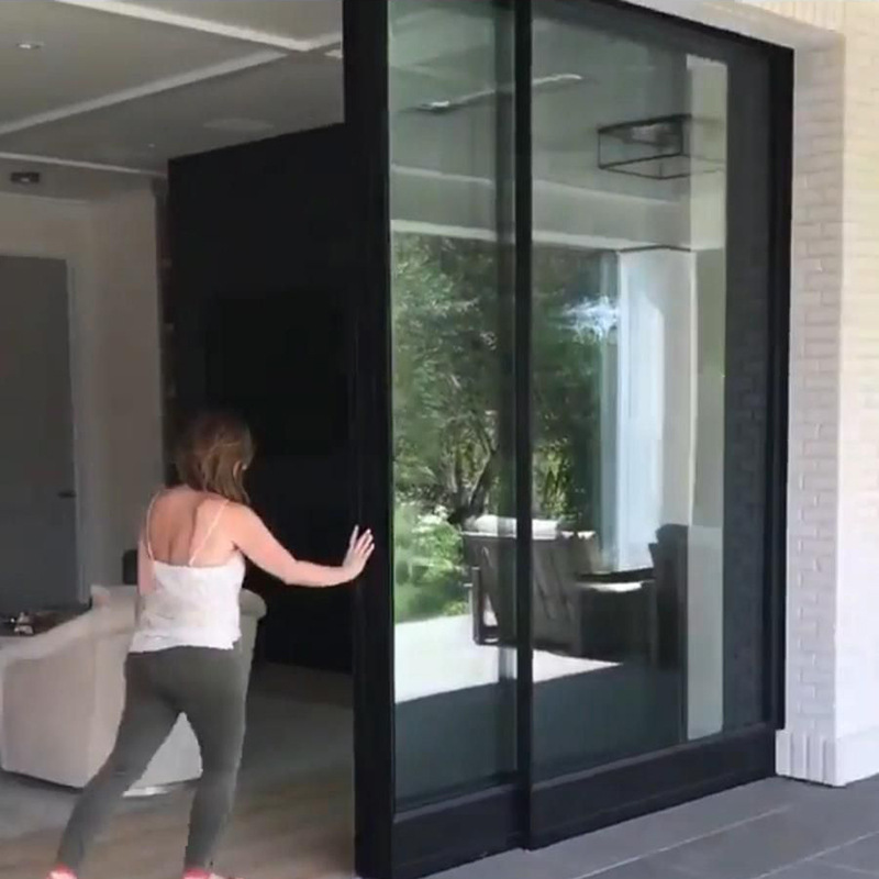 Modern Design Aluminum Sliding Door Double Tempered Glass Soundproof Waterproof Thermal Insulation for Apartment Mall Use