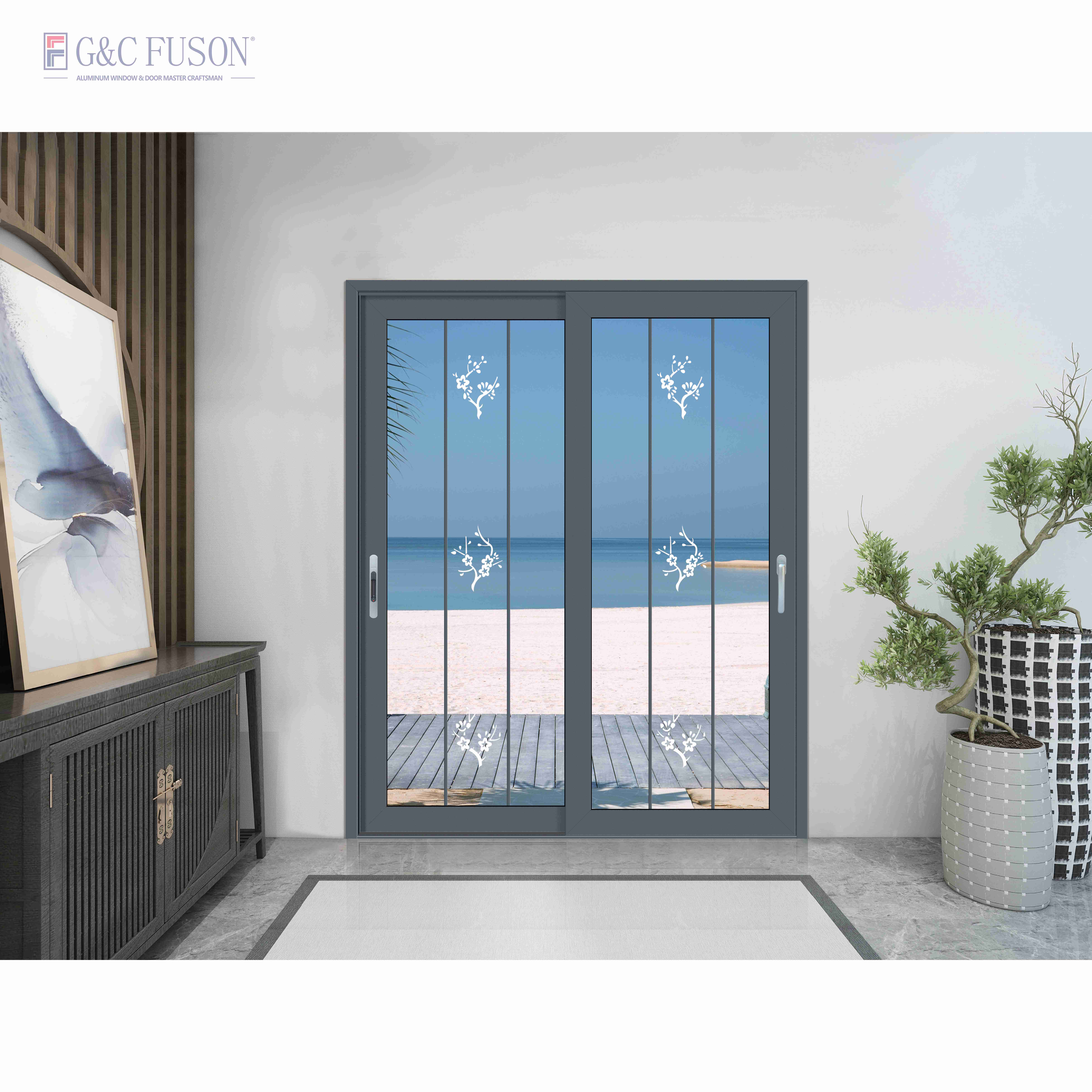 Foshan Aluminum Alloy Sliding Doors Commercial Aluminum Doors Profiles Electric High Quality Glass Sliding Door