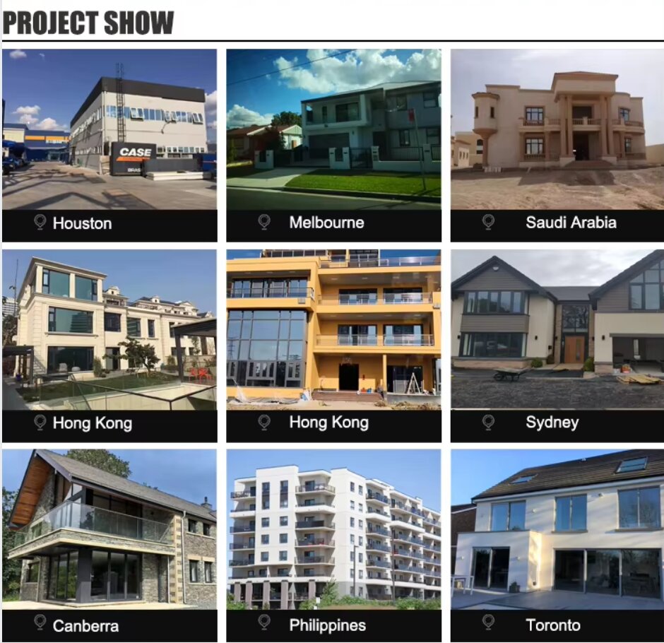 Modern Exterior Sliding Aluminum Windows Thermal Break Double Glazed Soundproof Windows For House Residence