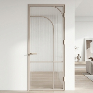 Aluminium Frosted Glass Bathroom Shower Swing Doors