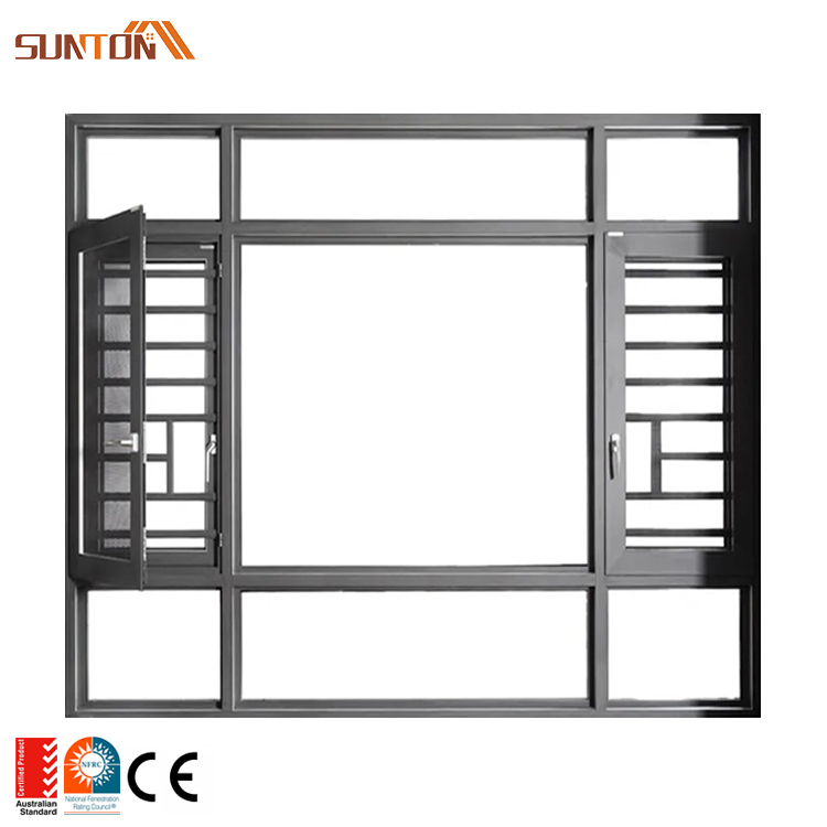 AS2047 Australian Standard Aluminium Alloy Double Glazed Glass Door and Aluminum Casement Window