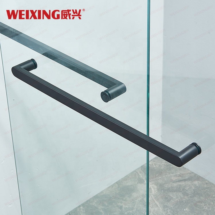Factory Direct Custom Aluminum Alloy Hotel Home Bathroom Tempered Glass Framed Double Sliding Shower Door