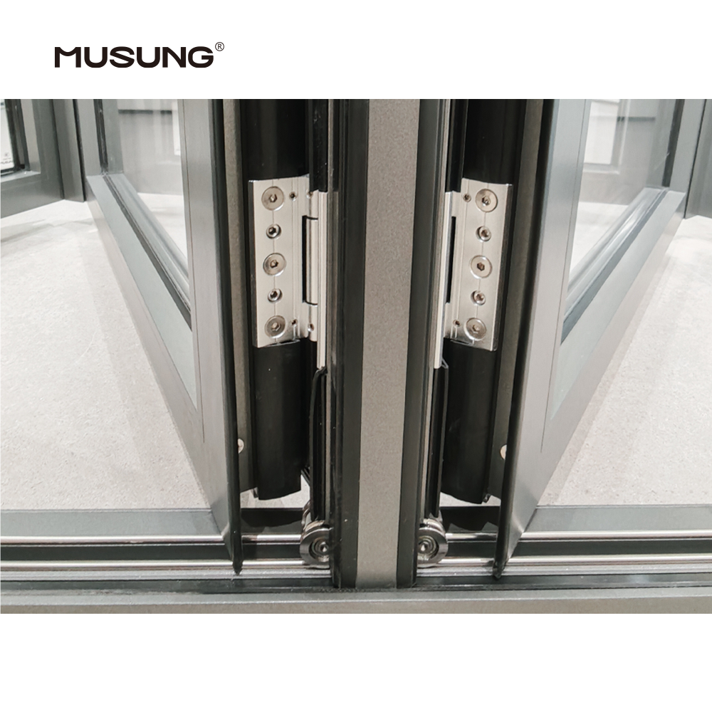 Seaside Hotel Hurricane Proof Aluminum Exterior Balcony Patio Soundproof Glass Garden Aluminum Folding Doors