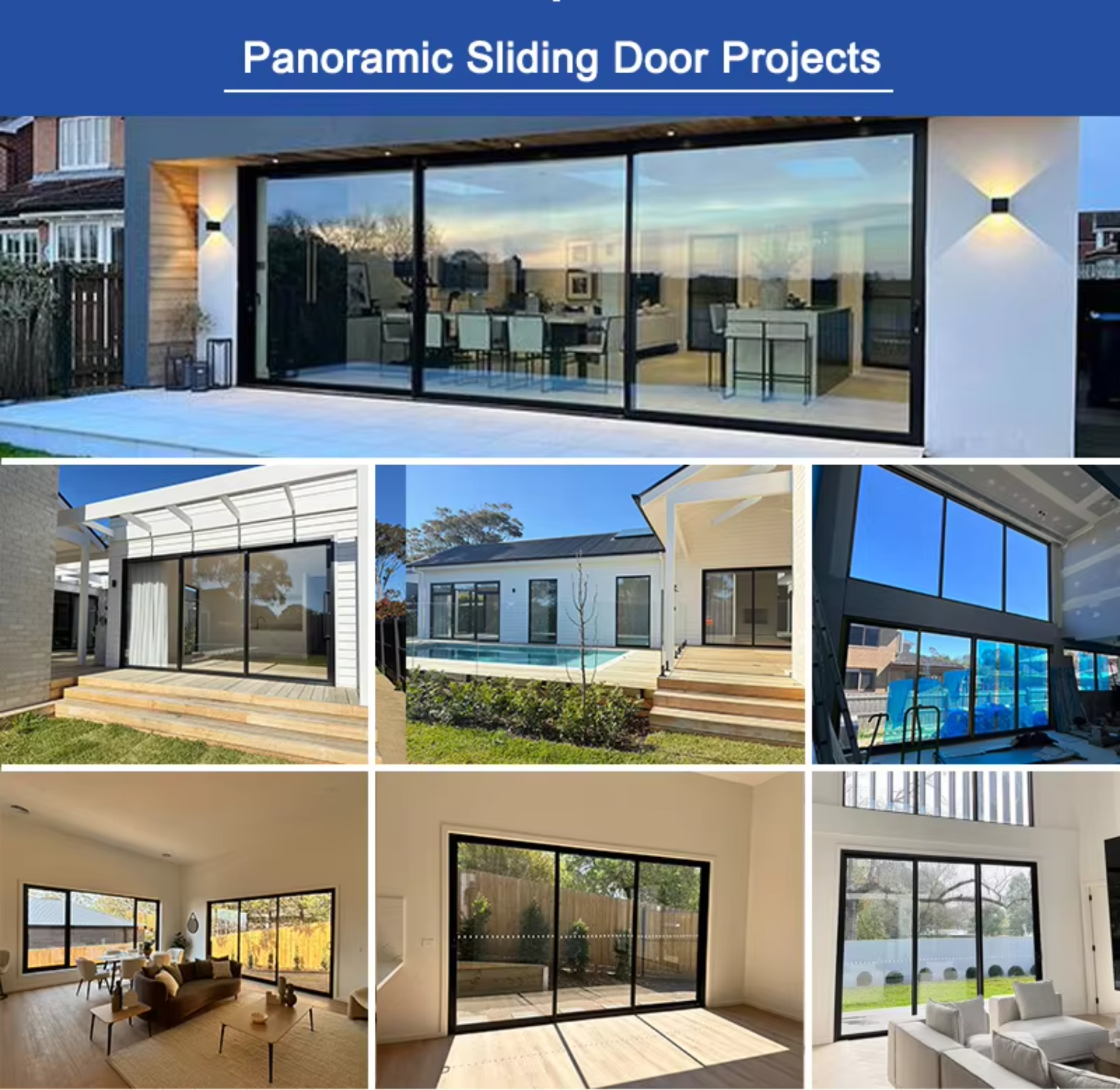Nfrc Certified Invisible Frame Sliding Door Thermal Break Aluminum Ultra Slim Soundproof High Performance Sliding Door System