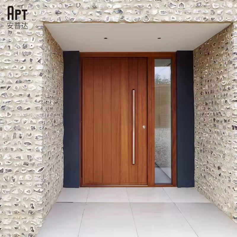 Luxury Aluminum Glass Anti-Theft Pivot Entry Doors Modern Exterior Door Design for Villa and Hotel Main Entrance
