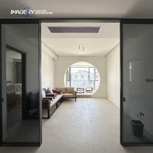 Simple Design Extremely Narrow Frame Aluminum Sliding Door Wide View