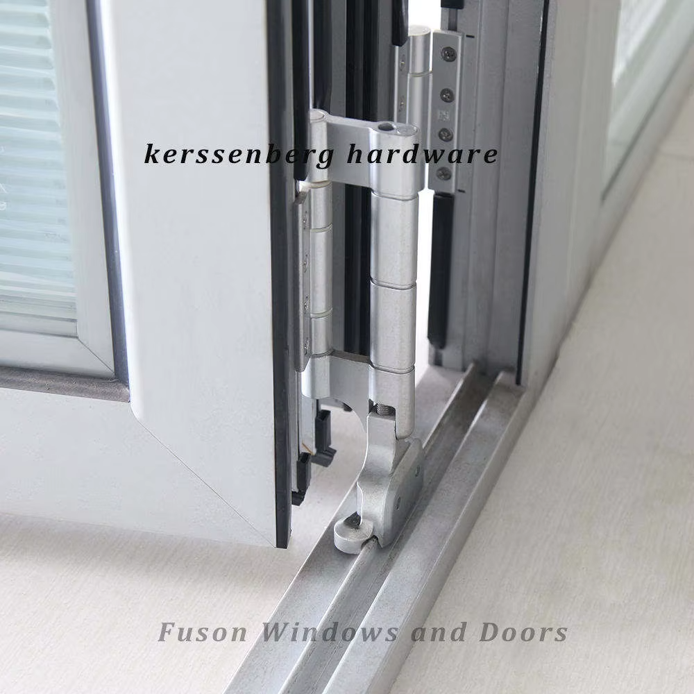 Fuson Modern Home Main Entrance Security Entry Front Doors Aluminum Patio Bi Folding Metallic Aluminum Glass Pivot Door