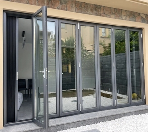 Modern Durable Exterior Bi-fold Glass Front Door