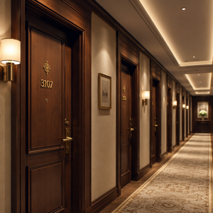 Customized Aluminum-Wood Armored Interior Door High Security Thermal Insulation for Luxury Villa