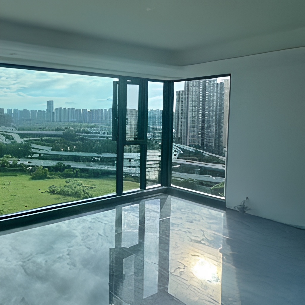 Thermal Break Aluminum Panoramic Corner Window 270 Degree Curved Corner System Window Custom Glass