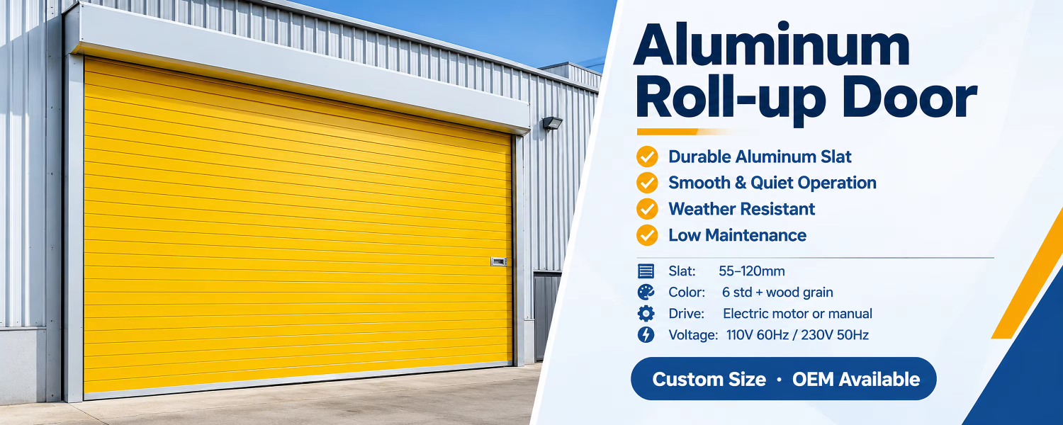 Automatic Weatherproof Hurricane Resistant Aluminum Rolling Shutter Garage Door for Logistics Center Factory Direct Price