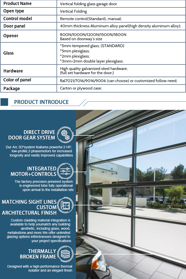 Glass Garage Door Detail
