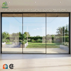 Topbright Minimalist Slim Frame Aluminum Sliding Doors for Luxury Homes