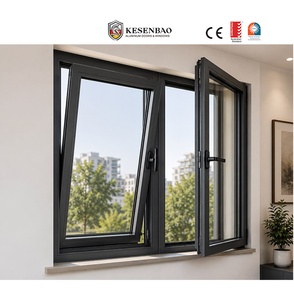 Double Glazed Aluminum Turn and Tilt Aluminium Casement windows Thermal Break System