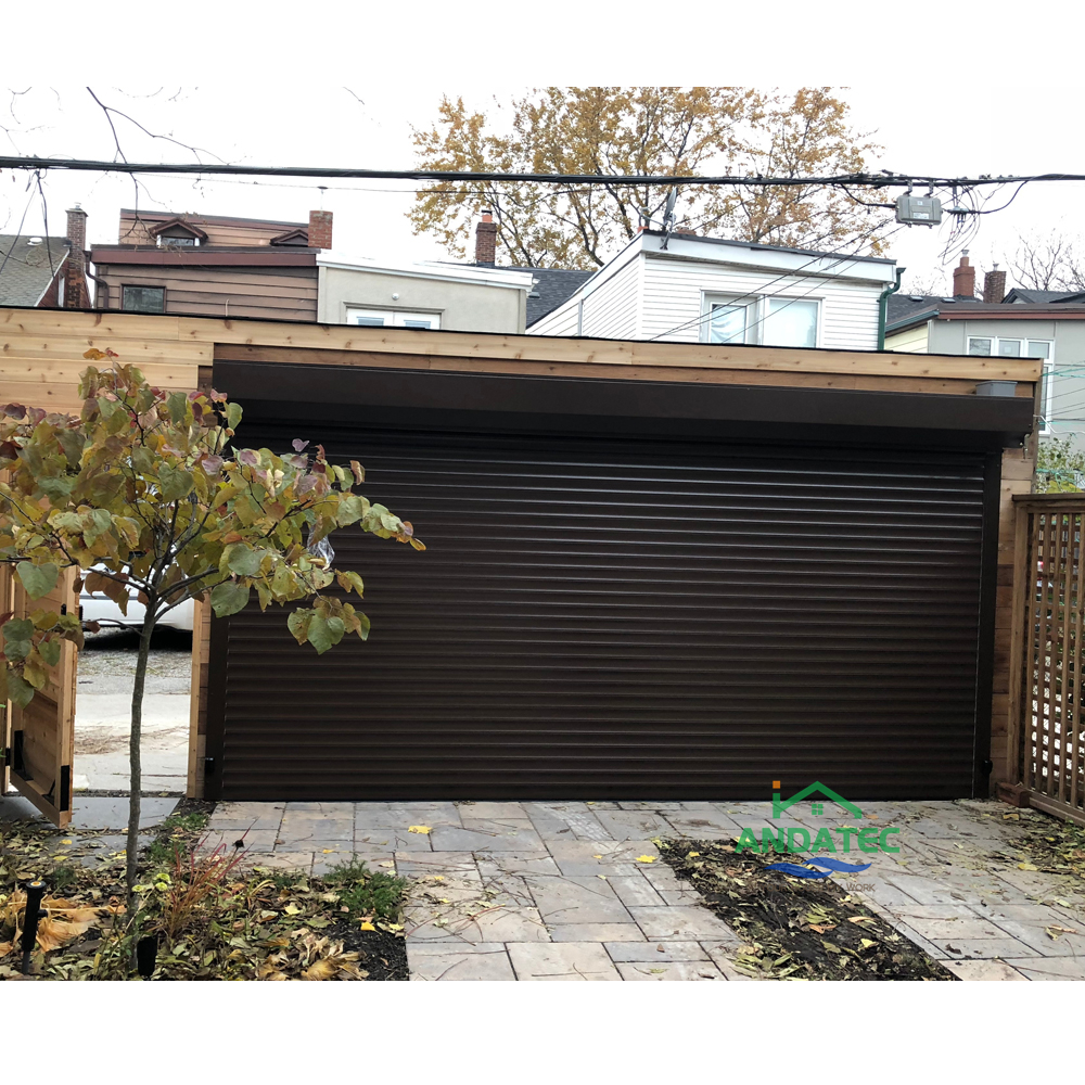 Aluminum Automatic 10x7 Roll up Insulated Garage Tambour Door Kit Roller Shutter