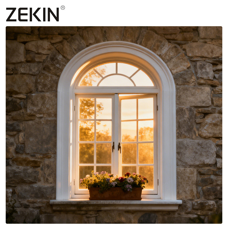 ZEKIN NFRC AS2047 Hurricane Proof Wind Resistant Double Glass windows Aluminum Outward Swing Casement Window USA House Villa