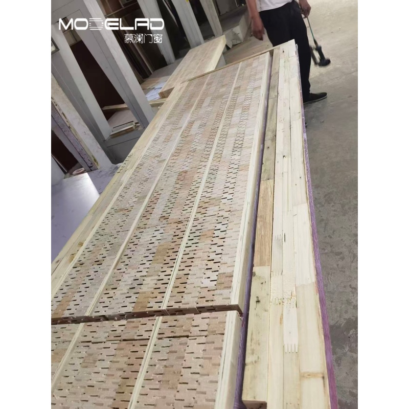 Modern Style Aluminum Wooden Door French Interior Door for Apartment Buildings Ecological Residence Door Factory Direct