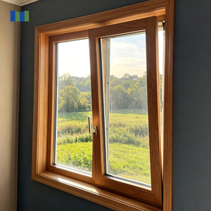 CHAMBROAD Wood Windows Aluminum Clad Outward Opening Triple Glazed Insulated Glass Wind Load Resistant for Coastal Homes