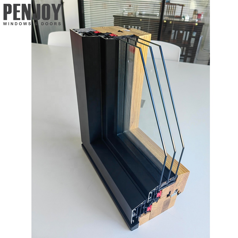 Penjoy Canada Standard Passive House Wood windows Customized Alu-wood Triple Glazed windows