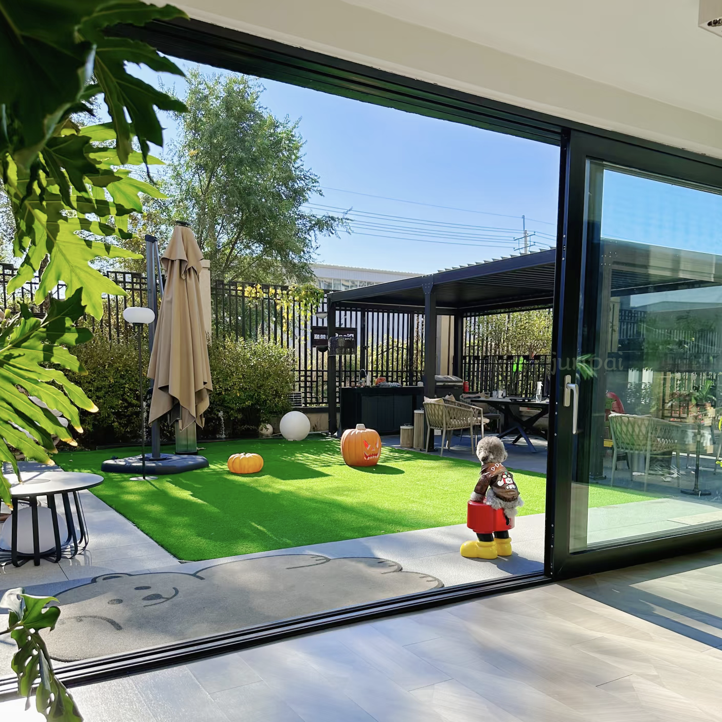 Modern Double Glazed Tempered Glass Aluminum Sliding Patio Doors For Exterior Residential Entry Doors