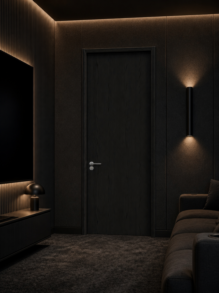 Customized Modern Aluminum Clad Wood Interior Bedroom Door for Villa House Residential Architectural Building Projects