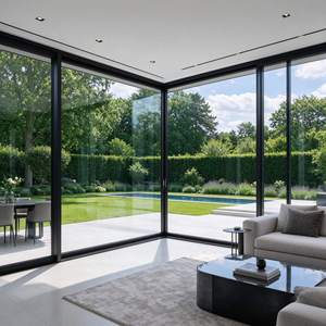 Anthracite Grey Aluminum Tilt and Turn Window, Thermal Break Casement Window for Modern Home