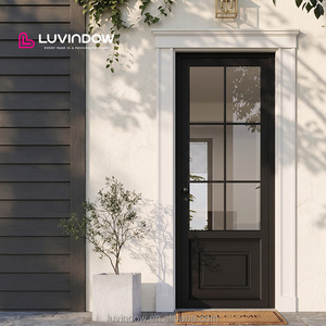 Custom Aluminum Swing Doors Energy Efficiency Double Glass Patio Door