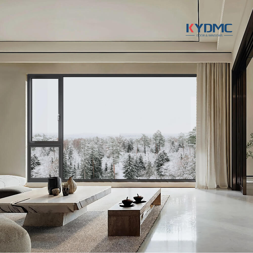 American Design Heavy Duty Casement windows with Screen Black Frame Double Glazed Window Casement windows