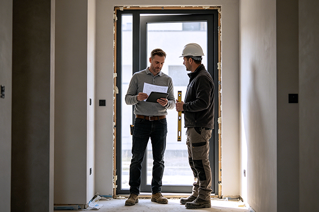 Entry doors delivered on schedule for a residential development