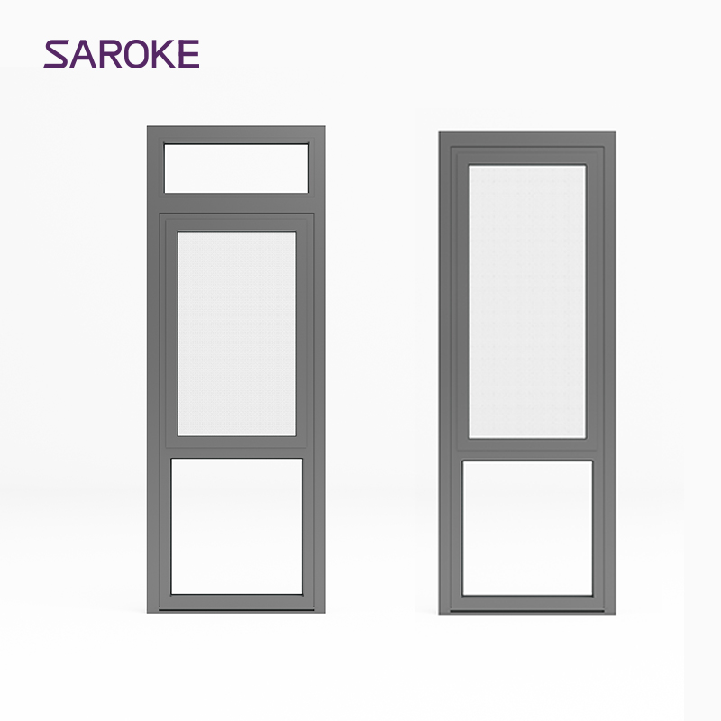 Aluminium Swing Casement Patio North America Black Color Florida Hurricane Proof Impact windows and Doors