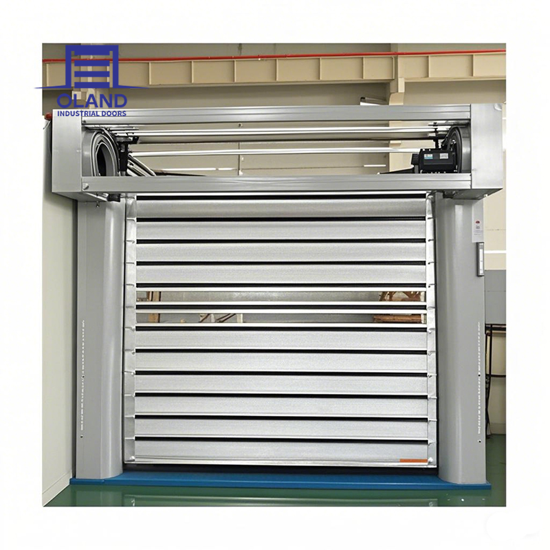 Wind Resistant Industrial Roll Rigid Spiral Fast Door Insulated Hurricane Aluminum Roller Doors High Speed Door