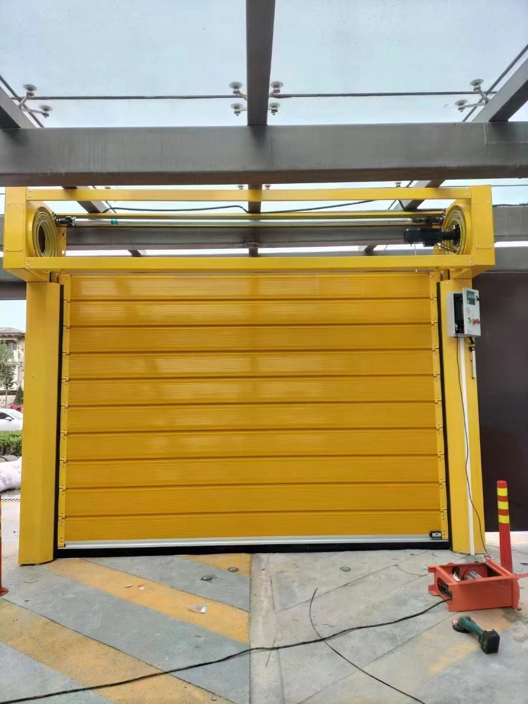 High Cost Performance Aluminum Alloy Waterproof Garage Roll up Door Thermal Insulation Electric Side Opening Customizable Size
