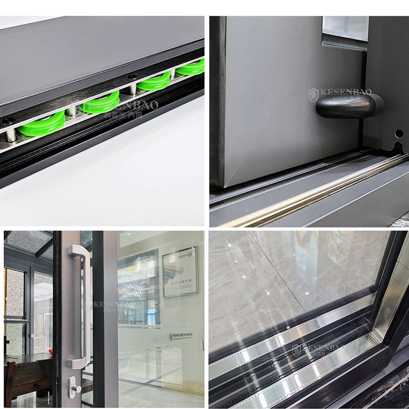 Residential House Commercial Heavy Duty Thermal Break Aluminum Sliding Door With Mosquito Net