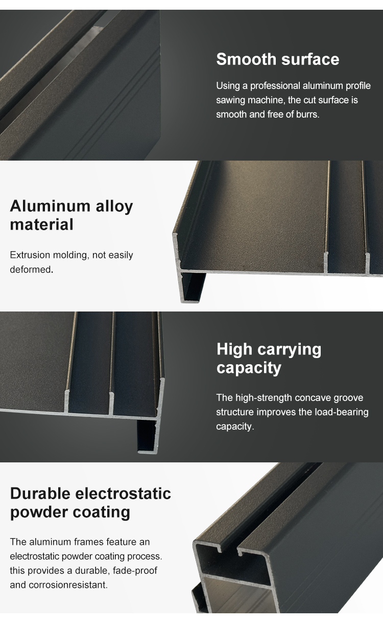 Foshan Aluminum Factory Aluminium Frame Profile with Fly Screen, Aluminum Profile for Window Frame