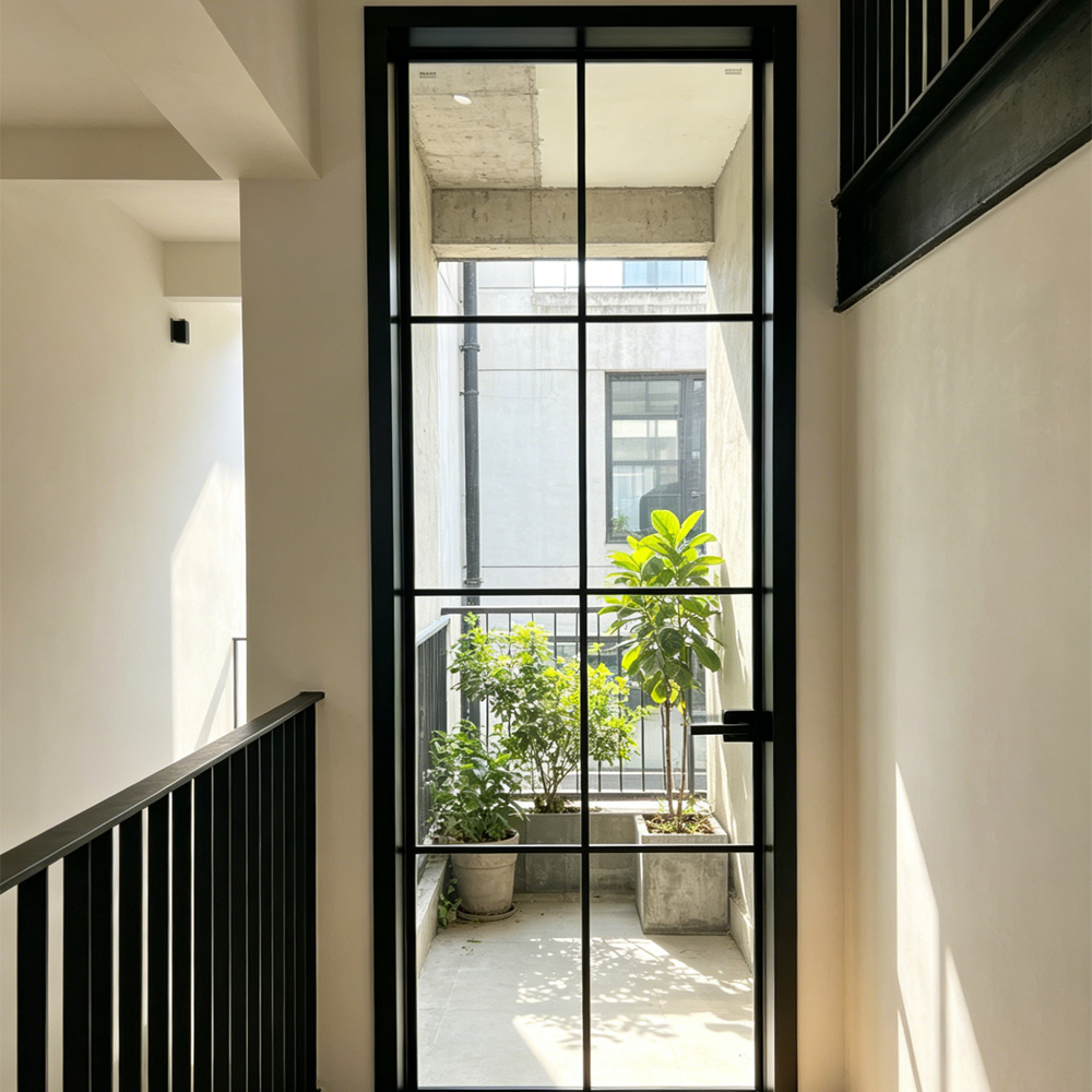 Bespoke Minimalist Narrow Profile Aluminum Swing Door Silent Waterproof Anti-mildew Tempered Steel Glass Apartment Bathroom