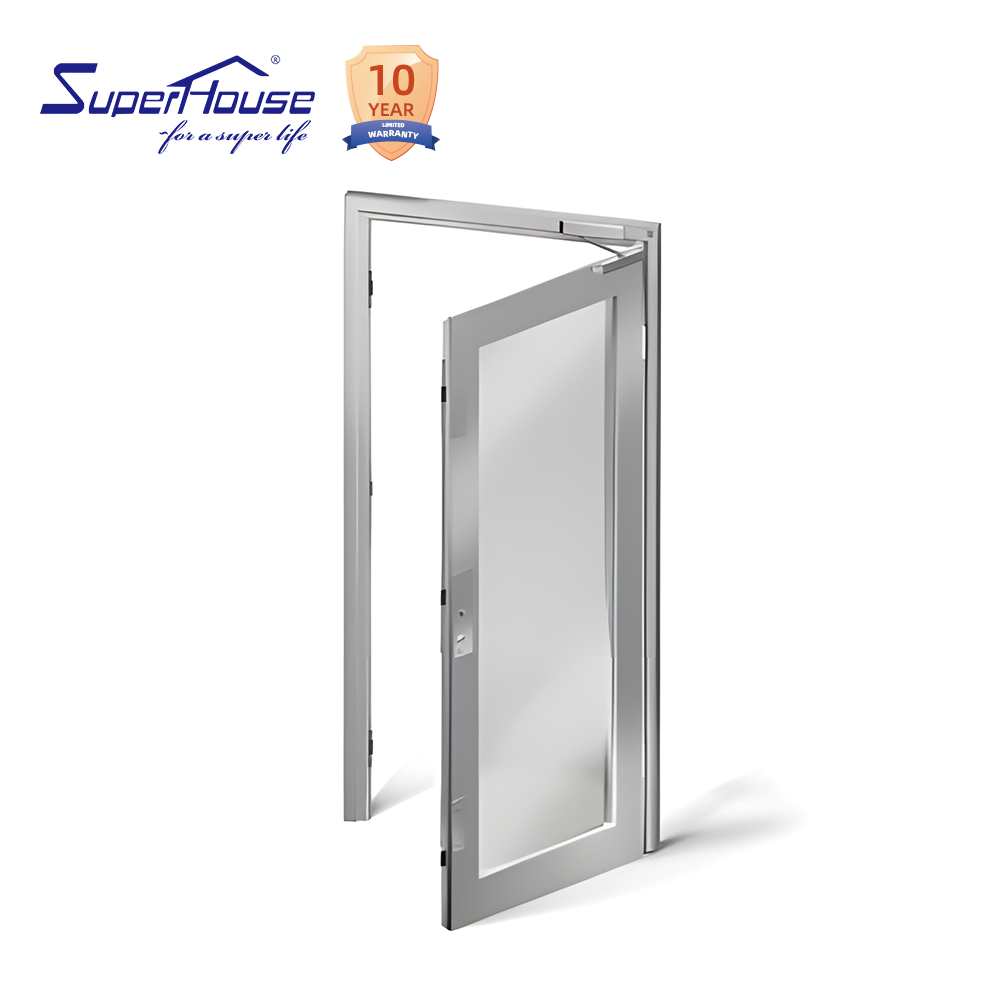 Luxury Aluminum Hurricane Impact Front Entry Door NOA FPA AAMA NFRC Certified High Wind Resistant Villa Exterior Hinged Door