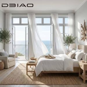 Modern aluminum frame double French glass bedroom door