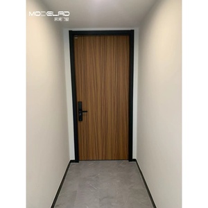 Modern Style Aluminum Wooden Door French Interior Door for Apartment Buildings Ecological Residence Door Factory Direct