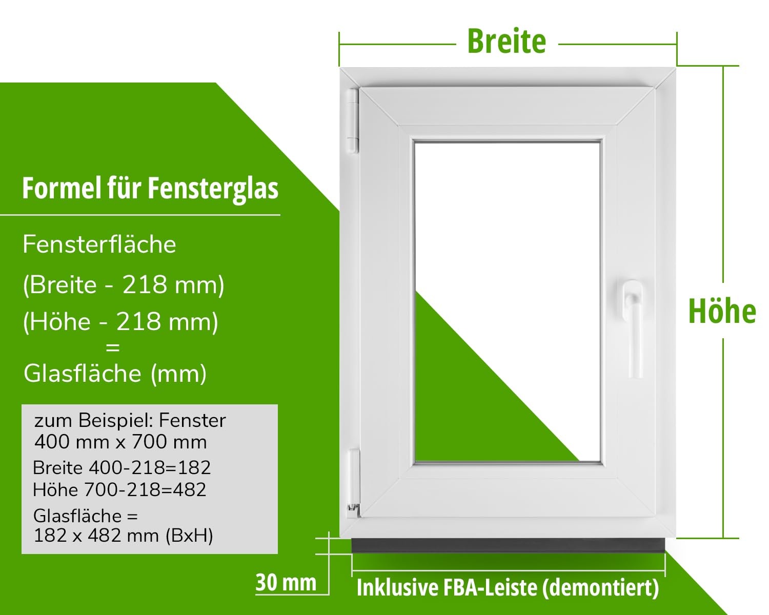 Basement Window DIN Left Outer Aluminum Anthracite White Interior Horizontal Double Glazing 32mm Heat Protection Sound
