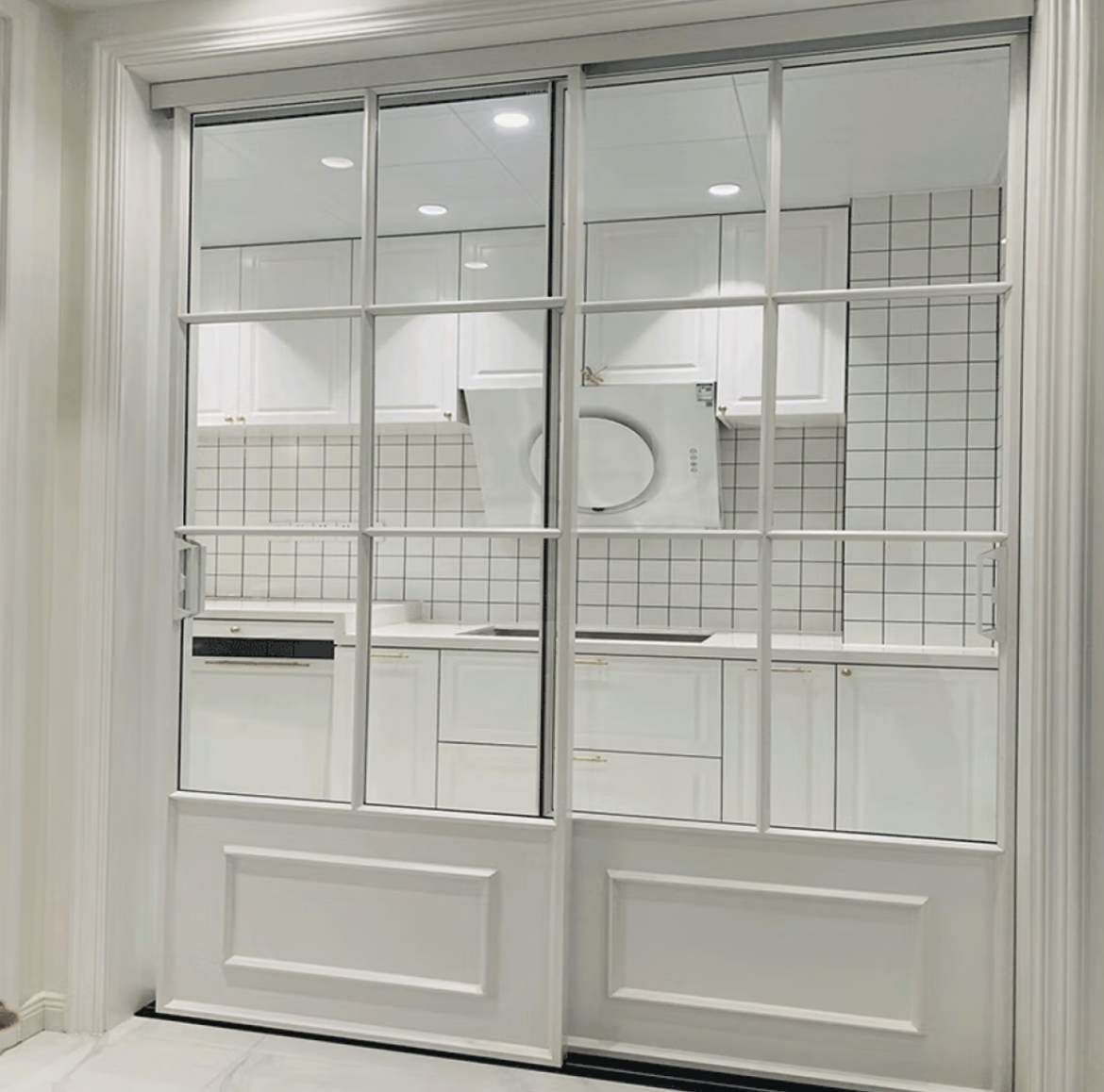 Entry Hurricane Impact Hotel Use French Exterior Thermal Break Aluminum Alloy Patio Doors Double Glazed Tempered LowE Glass TUV
