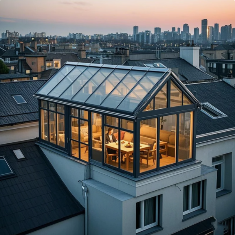 Best Selling Fully Finished Quick Assembly Mobile Sunrooms Prefabricated Glass House Sliding Windows Easy Install Home Solutions