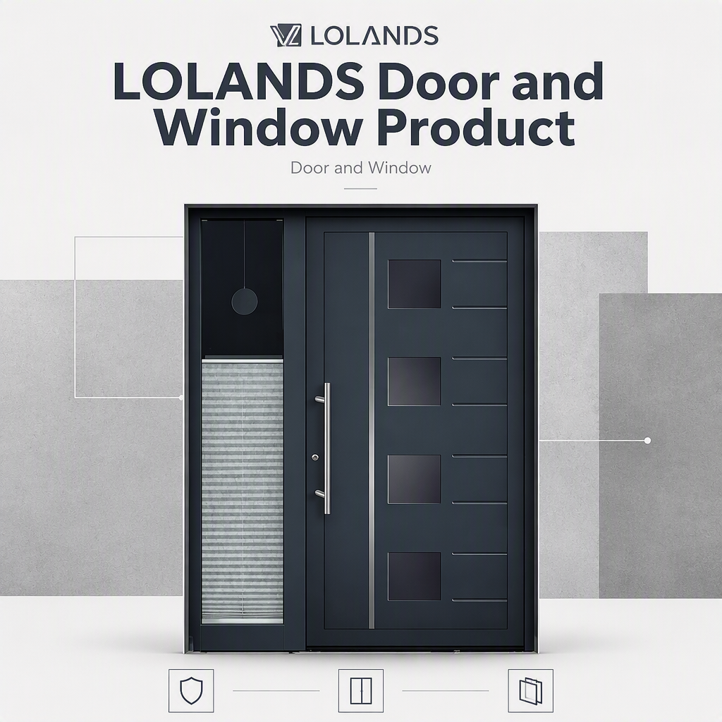 Lolands Custom Modern Aluminum Armored Door Custom Color Size Entry Door for Home Kitchen Supermarket