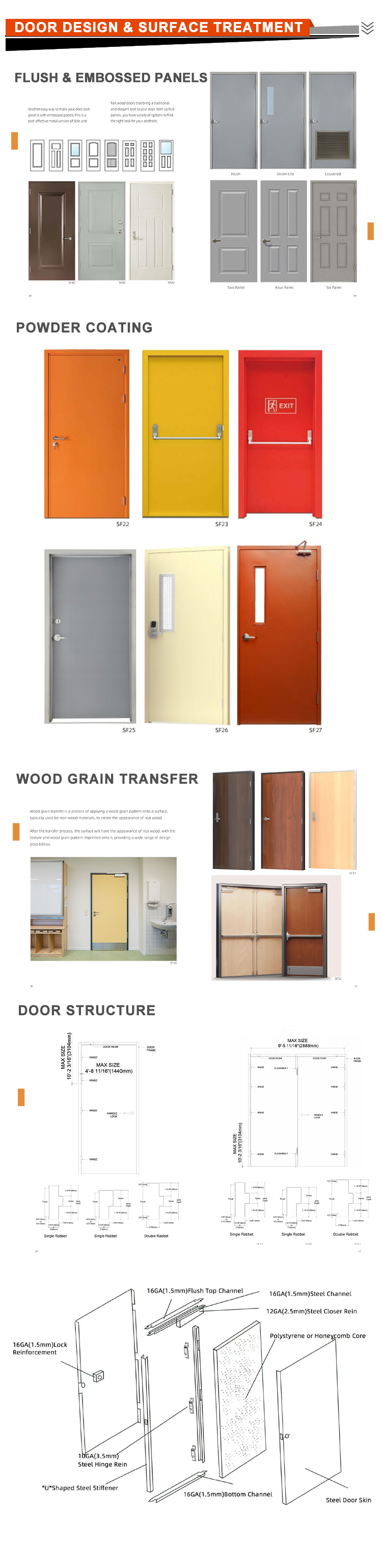 Door Design and Surface Treatment