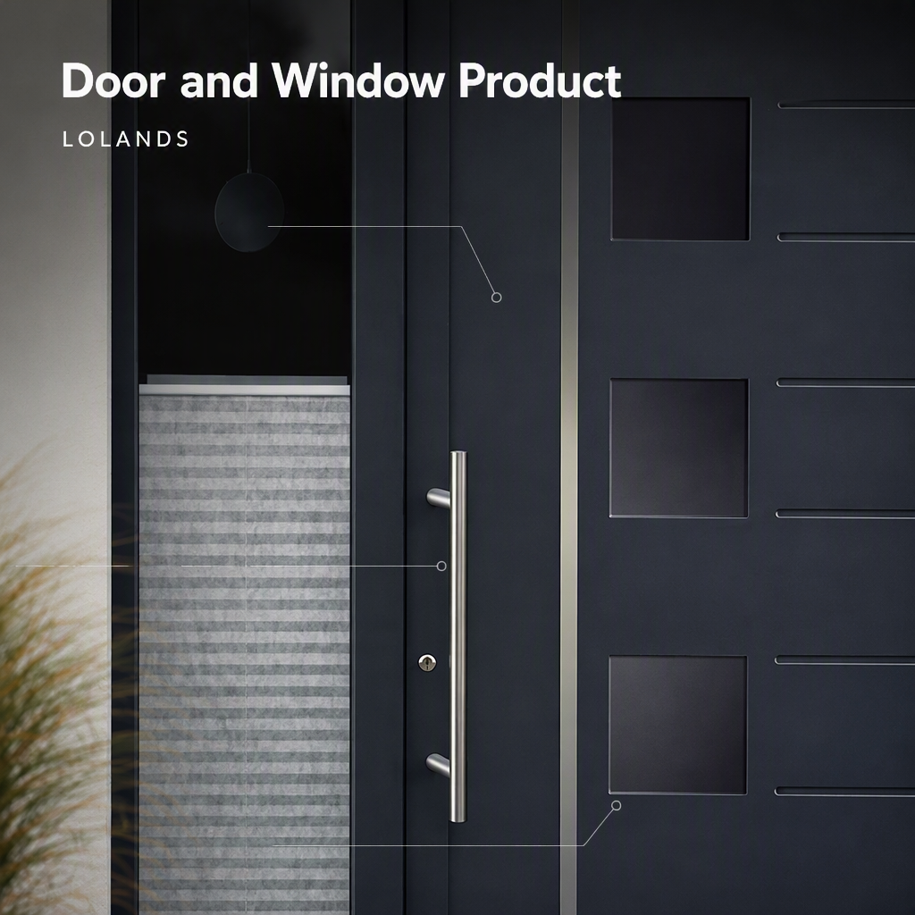 Lolands Custom Modern Aluminum Armored Door Custom Color Size Entry Door for Home Kitchen Supermarket