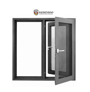 European Style Thermal Break Aluminum Casement Window Triple Glazed Soundproof UV Protected For Modern Residential Building